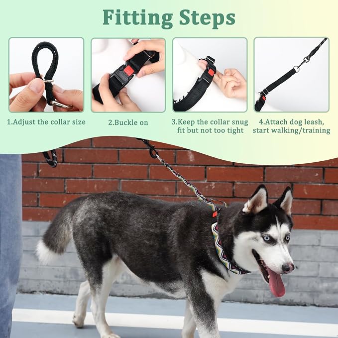 Mayerzon No Pull Dog Prong Collar Martingale, Personalized Pinch Collar | Anti Pull Collar with Buckle for Large Medium Small Dogs, Safe for Walking Training, Festivals(Vintage, L)