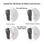 miwoowim 2PCS 6.1" Extended Cat Self Groomer, Wall Corner Massage Brush | Durable, Scratcher & Massage comb for long/short hair. Mounts on walls or furniture corners. Removes loose fur