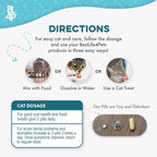 BestLife4Pets Cat Dental Care Supplement - 400 Pills | for Bad Breath, Tartar & Gum Support - Natural Cat Teeth Cleaning Oral Tablets Provide Eating & Gum Comfort, Teeth Wellness