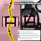 Cat Carrying Case - Pet Carrier Airline Approved, Protable and Breathable Pet Travel Carrier Removable Fleece Pad, Collapsible Cat Carrier Dog Carrier for Medium Cats Small Cats Dogs (Small, Pink)