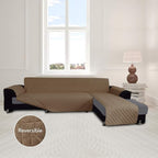 Easy-Going Sofa Slipcover L Shape Sofa Cover Sectional Couch Cover Furniture Protector Mat for Pets Dog Cat (X-Large,Camel/Camel) | Soft Sofa Slipcover For Dogs, Fits Left/Right Chaise Lounge Protector, Water Resistant Mat For Living Room