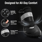 Dog Shoes for Hot Pavement, Breathable Mesh Dog Boots 4 Pack for Medium Large Dogs, Anti-Slip Paw Protectors with Reflective Straps, Easy-On Dog Booties for Summer Walking Hiking (Black, Size 5)