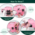 Kuoser Dog Life Jacket, High Flotation Reflective Dog Life Vest, Pink, XXL | Adjustable Dog Lifejackets for Small Medium Large Dogs, Lifevest with Rescue Handle for Swimming, Boating, Lake, Beach & Pool