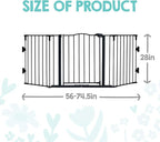 Regalo Safety 56"-74.5" Super Wide Configurable Baby Gate | Hardware Mounted, For Doorways & Open Spaces, For Babies, Toddlers & Pets, Black, Tested & Trusted for 30 Years