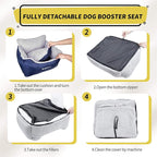 BurgeonNest Dog Car Seat for Small Dogs & Cats Under 25 lbs, Blue