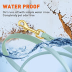 Viper Biothane K9 Working Dog Leash Waterproof Lead for Tracking Training Schutzhund Odor-Proof Long Line with Solid Brass Snap for Puppy Medium and Large Dogs, 15ft Sage Green