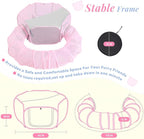 Seiyierr Outdoor Cat Enclosure, Portable Catio Playground for Cat, Outside Pet Enclosure with Mesh Tent, Circle Cat Playpen Tunnel for Indoor Cats & Small Animal, with Storage Bag