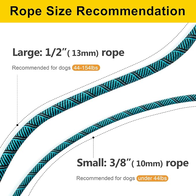 Fida Durable Slip Lead Dog Leash, 6 FT x 3/8" Heavy Duty Comfortable Strong Rope Slip Lead for Small Dogs and Puppies, No Pull Pet Training Lead with Highly Reflective(3/8", Blue)