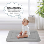 Dog Bed Soft Dog Crate Bed Pad Mat, 36 in Non Slip Bottom Washable Beds for Medium and Large Dogs, Pet Bed Mattress Kennel Pad, Clay Gray