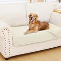 Smiry Waterproof Reversible Pet Couch Covers for Dogs | Pet Friendly, Soft Fabric, Washable Sofa Furniture Protector for Dogs Cat Kids, Checkered (30"x53", Beige/Beige)