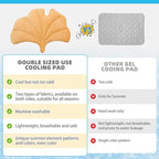 KOOLTAIL Breathable Cat Mat, Upgraded Two Sided Pad for Dogs Cats Puppy, Soft Summer Pet Sleeping Blanket Kennel to Keeping Cool, Washable Dog Mats for Crate Sofa Bed Outdoor, Gingko Leaf