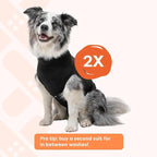 Suitical Recovery Suit for Dogs - Dog Surgery Recovery Suit with Clip-Up System - Breathable Fabric for Spay, Neuter, Skin Conditions - 16.9-20.1 Inch Neck to Tail, 23-34 Inch Chest - Small, Black