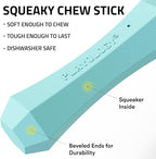 Playology Dog Toys | Squeaky Chew Stick for Dogs, Value 2-Pack | Peanut Butter Scented Medium Fetch Toy | Squeaky Dog Chew Toy