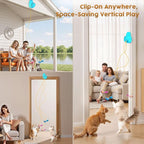 Interactive Cat Toys for Indoor Cats - Automatic Flying Bird for Enrichment | Catpick toy Hanging Feather & Mouse Wand Toy for Exercise & Self-play, Ideal for Bored Kitten&Adult Cat, Rechargeable, Blue