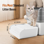 Cat Step for Litter Box, Litter Box Ramp with Filter Function, White | Cat Litter Box Step for Kitten & Elderly Cats, Washable Double Layer Litter Catcher, Non-Slip Litter Catcher, Easy to Clean