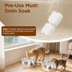GIOTOHUN Cat Water Fountain Filter: 24 Cat Fountain Filter Replacement - 12 Filters & 12 Sponges - 6 Months Set of 24 Pet Fountains Filters for ATMZIQXR GIOTOHUN KOOGMOON UMOCUOY IHOUONE HOOISE