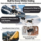 QBLEEV Warm Dog Jacket - Reflective, Adjustable Winter Coat with Turtleneck for Cold Weather, Waterproof Fleece Snowsuit for Small, Medium, Large Dogs