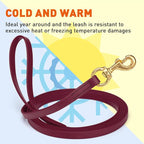 Viper Biothane K9 Working Dog Leash Waterproof Lead for Tracking Training Schutzhund Odor-Proof Long Line with Solid Brass Snap for Puppy Medium and Large Dogs, 20ft Merlot Burgundy