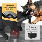 Veehoo Chew Proof Elevated Dog Bed, Padded Indestructible Raised Dog Cot | Orthopedic Dog Platform Bed with Soft Padded Mat, Durable Waterproof Pet Cot for Indoor, Outdoor or Crate, 41-Inch, Black