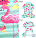 XPUDAC 4 Pack Dog Pajamas for Small Dogs Girl Boy Soft Stretchy Pjs Summer Puppy Clothes for Doggie Pet Outfits, 2X-Large