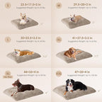EHEYCIGA Fluffy Dog Crate Bed for Small Dogs, Plush Faux Fur Crate Pad, Calming Anti Anxiety Small Dog Bed, Washable Soft Warm Mat with Non-Slip Bottom, Taupe