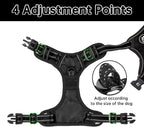 NESTROAD No Pull Dog Harness,Adjustable Oxford Dog Vest Harness with Leash,Reflective No-Choke Pet Harness with Easy Control Soft Handle for Small Dogs(Small,Black)
