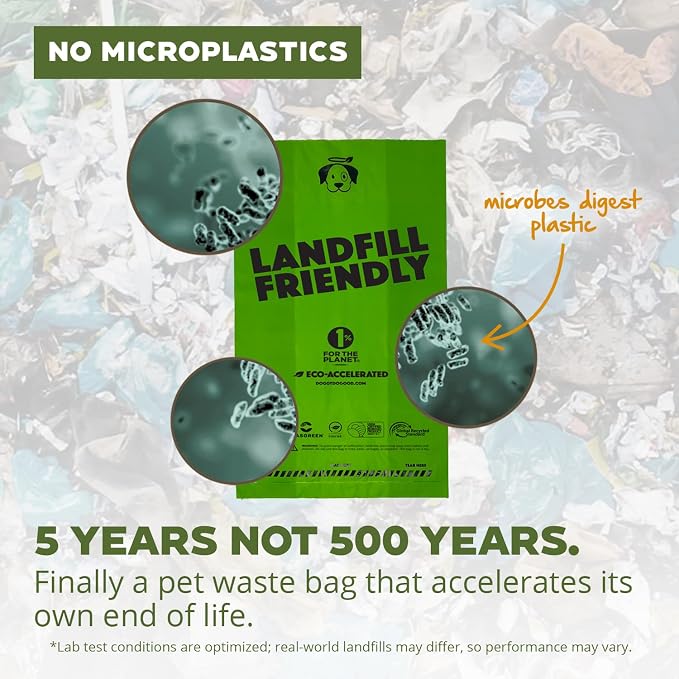 Doggy Do Good - 180 Count, Heavy Duty Poop Bags for Dogs - Standard Size - Dog Waste Bags Made with 50% Recycled Plastic + 15% Biobased Material - Landfill-Friendly, Unscented, Leak-Proof | Heavy-duty, Easy-open Dog Bags - 50% Recycled Plastic & 15% Bi...