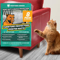 Panther Armor Cat Furniture Protector, 8 Matte Sheets with Twist Pins | Solid barrier shield, not a sticky deterrent. Couch protector from cat claws. 4 XL plus 4 large sheets, removable
