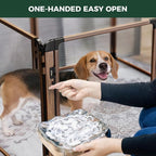 FXW AuraSpace Pro Clear Acrylic Indoor Dog Playpen, 32" H, 8 Panels | Open View, No Climbing Bars, Heavy-duty Metal, DIY Layouts, Easy Access, For Small & Medium Dogs, Patented