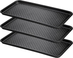 Fasmov 3 Pack Utility Boot Tray Mat Multi-Purpose Anti-Slip Tray Mat Boots, Dog Food Bowls, Gardening, Laundry, Kitchen, Garage, Entryway, 30 x 15 inches
