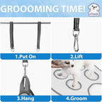 ATESON Pet Grooming Hammock Harness for Large Giant Dogs Nail Trimming, Dog Sling for Cutting Nails, Dog Hanging Holder Hanger with Nail Clippers, Nail File, Scissors XXXL
