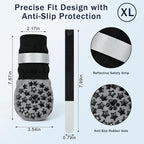 Anti Slip Dog Socks to Prevent Licking Paws Reflective Safety Dog Shoes for Hot Pavement Winter Dogs Boots & Paw Protectors with Grippers for Hardwood Floors Small Medium Large Dogs (Star, XL)