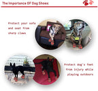 XSY&G Dog Boots,Waterproof Dog Shoes,Dog Booties with Reflective Strips Rugged Anti-Slip Sole and Skid-Proof,Outdoor Dog Shoes for Small Medium Large Dogs 4Pcs Red-Size 4