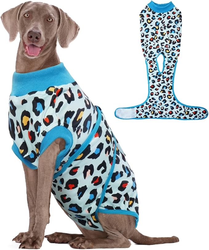 Kuoser Dog Recovery Suit After Surgery, Spay Neuter Surgical Suit for Dogs | Post Surgery Anti-Licking Dog Onesie Protects Wounds and Incisions, E-Collar & Cone Alternative Bodysuit for Female Male Dogs