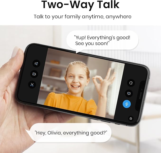 aosu 4MP Indoor Security Camera - Baby & Pet Monitoring with 5/2.4 GHz WiFi | 360° Home View,One-Touch Calls,People & Pet Detection,Smart Tracking and Notification,2.5K Night Vision & 24/7 Recording