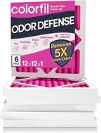12x12x1 Air Filter (6-Pack) | Made in the USA | Color Changing | Remove Cat and Dog Odor | MERV 8 for Pet Hair Dander and Dust | 11.75"x11.75"x0.75" Exact Size