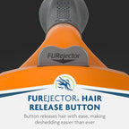 FURminator Medium Dog Undercoat deShedding Tool for Long Hair | Reduces Loose Hair From Shedding, Easy Clean-Up, For 25-50 lbs, Use Weekly, Ergonomic Handle For Comfort