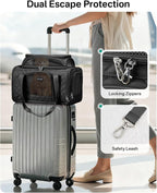 Top Expandable Cat Carrier for Airline Travel, 17x11x9.5 in, Black | Stable reinforced frame, locking zippers, and breathable mesh for airport waits, vet visits, road trips, and daily travel