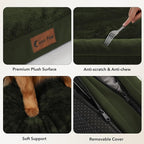 Waterproof Orthopedic Dog Bed for Large Dogs, 36x27in, Olive Green | Orthopedic Foam Relieves Joint Pressure, Bolsters Supports Head And Neck, Washable Cover, Non-Slip Bottom