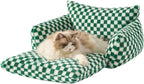 Hollypet Cat Bed Small Dog Orthopedic Couch Beds for Pets up to 20 lbs | Fluffy Multifunctional Double-Layer Warming Kitten Pet Couch Orthopedic Beds with Machine Washable Cover and Non-Slip Bottom
