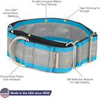 If It Barks - 1.5" Reflective Martingale Collar for Dogs - Adjustable - Made in USA - Strong, Durable, and Comfy - Ideal for Training - Suitable for Most Breeds - Medium, Turquoise