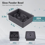 UPSKY 2-in-1 Elevated Dog Bowls Slow Feeder, 4 Height Adjustable Raised Bowl Stand, No Spill Dog Water Bowls, Anti-Slip Food and Water Bowls for Small Medium Dogs(Not Include Stainless Steel Bowl)