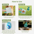 2-Ply Dog Poop Bags with Paper Towels-100 Pieces-Ultra Thick and Leakproof Pet Waste Pick-up Bags-no more warm & yuck feeling