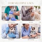 Hsei Cat Grooming Wrap for Cutting Nails with Nail Clipper and File,Medium