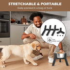 Elevated Dog Bowl Stand for Small Dogs, Adjustable Width 5.9-8.7", Raised Dog Food Water Bowls Holder, Bowl Not Included