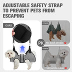 PAWCHIE Dog Grooming Hammock Harness for Dogs & Cats with Pet Nail Clipper Trimmer- Breathable Cat Hanger Sling for Trimming Clipping Nails-Dog Hammock Restraint Bag for Small Medium Large Dog, Grey M