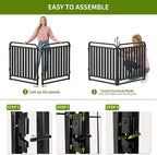 Heavy Duty Tube Dog Playpens,Dog playpen Outdoor for Large Dogs,Puppy Play Pen for Indoors,40" H 32 Panels