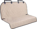 VIVAGLORY Dog Seat Cover Pet Seat Protector, Large, Heather Khaki | Backseat Cover for Car Suv & Truck, Back Rear Backseat Bench Protector
