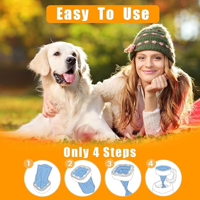 42FT Jumbo Square Refills Disposal Bags Refill Compatible with Pe.t Dogs Gen.ie Dog Waste Disposal System Pails, Up to 6 months of Supply,Ultimate Odor Control Dog Poop Bags, 4 Pack