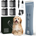 Tife Low Noise Dog Clipper – Cordless Pet Grooming Kit with Rechargeable Battery, Quiet Electric Hair Trimmer for Thick Coats, Adjustable Blade Pet Shaver for Dogs & Cats(Blue)